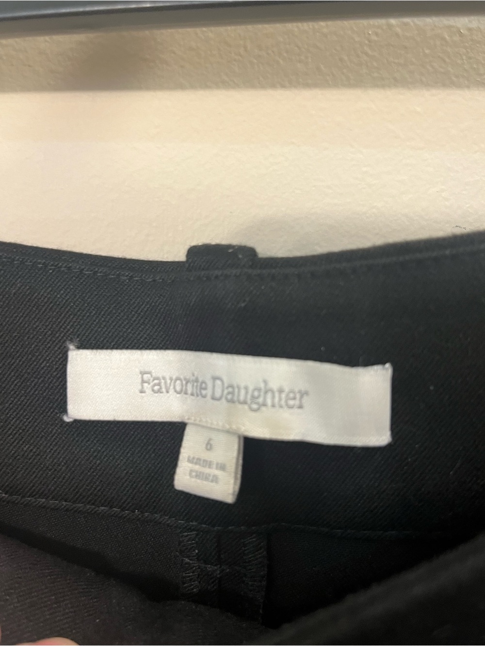 Favorite Daughter black high rise pleated trouser pants relaxed fit 6 - Picture 5 of 6